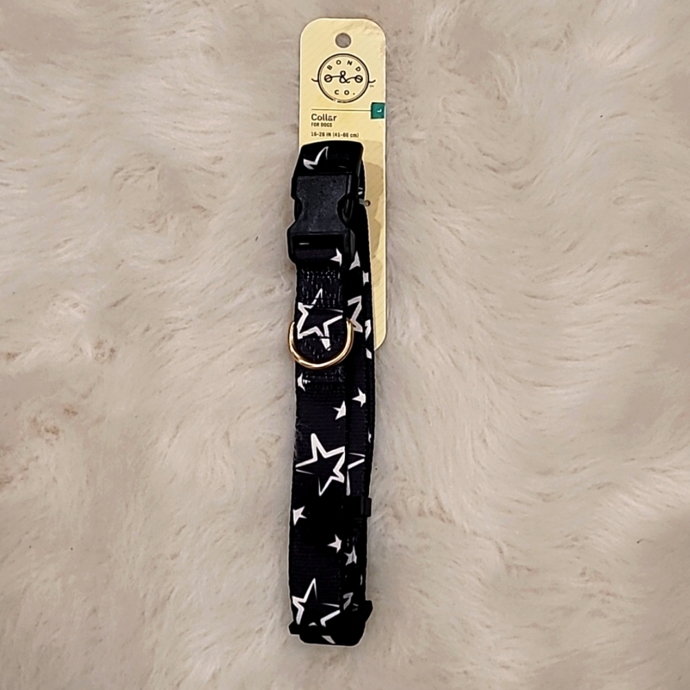 NWT Bond & Co Dog Collar Star Pattern, Large